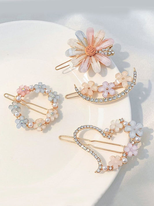 Sweetheart Floral Clips