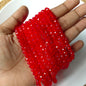 Crystal Beads Red  6mm