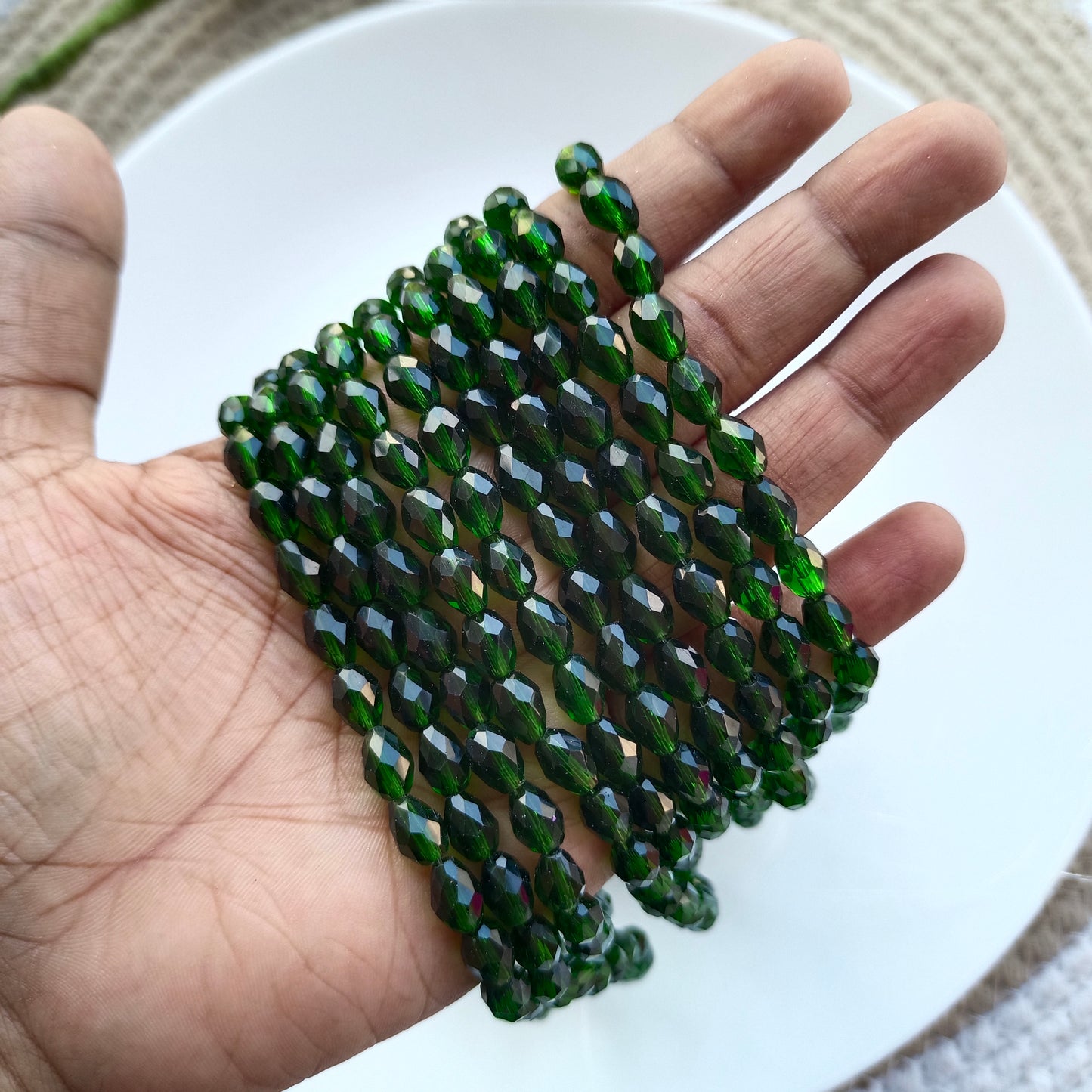 Drop Crystal Beads/Size-6*8(1 String)