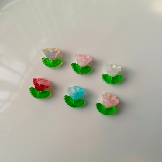 Glass Flowers with leaf