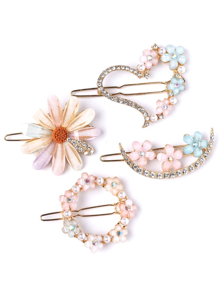Sweetheart Floral Clips