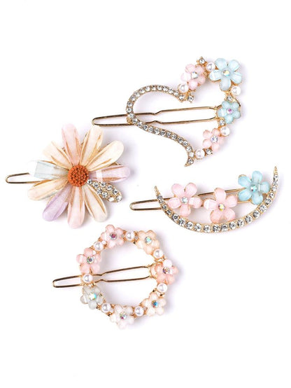 Sweetheart Floral Clips