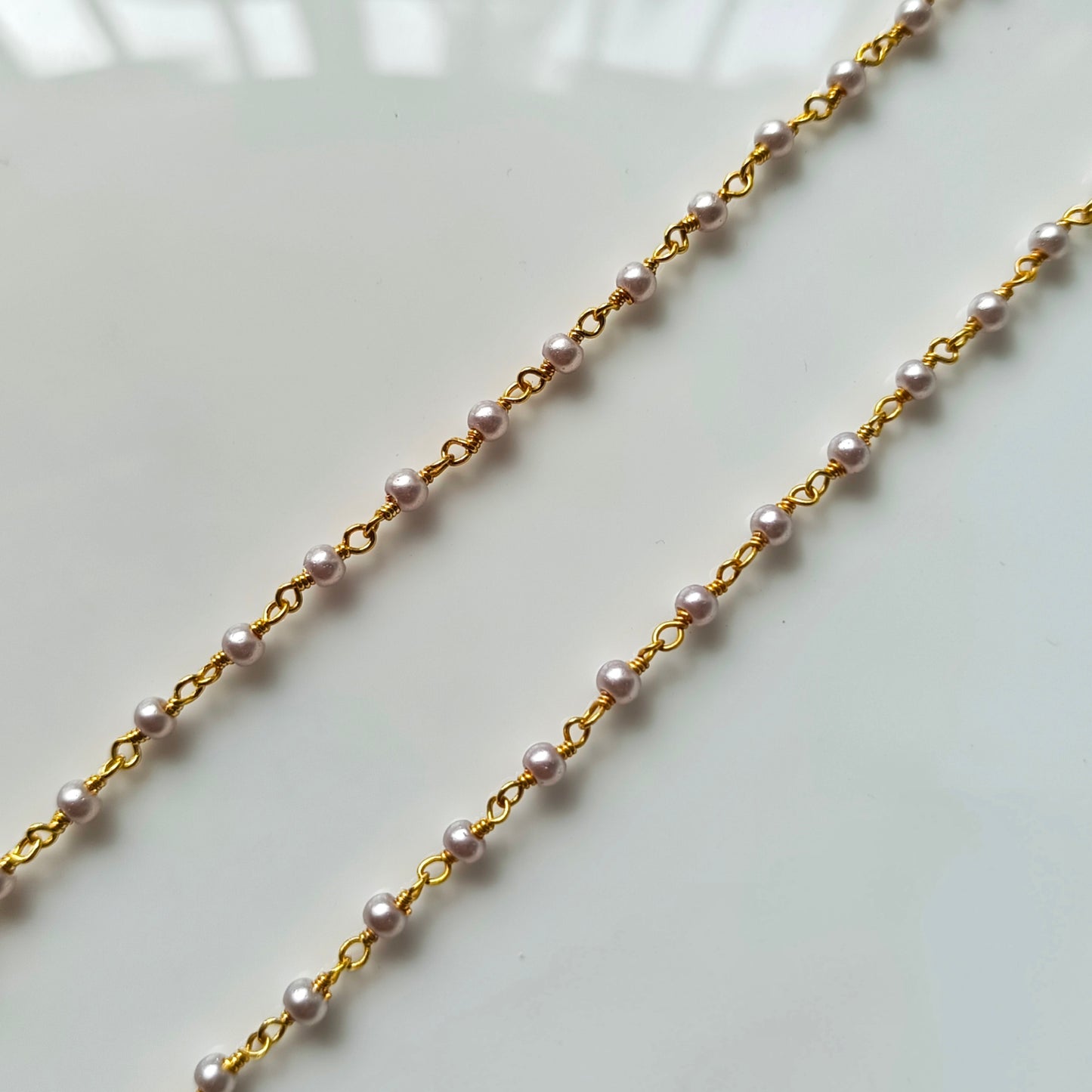 Anti - Tarnish Heavy Pearl Link Chain High Quality