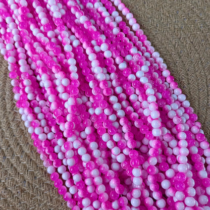 Milky Crackle Beads 8mm( 95 - 100 beads)