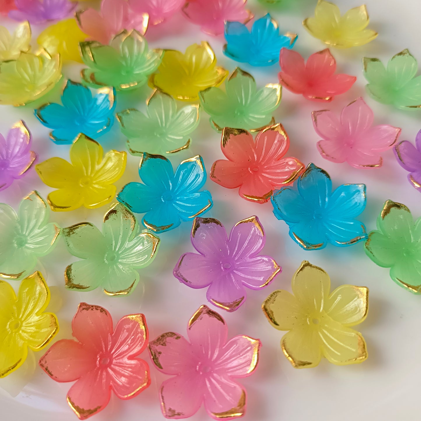 Multi Colour gold Enamel Flowers(10 Grams)