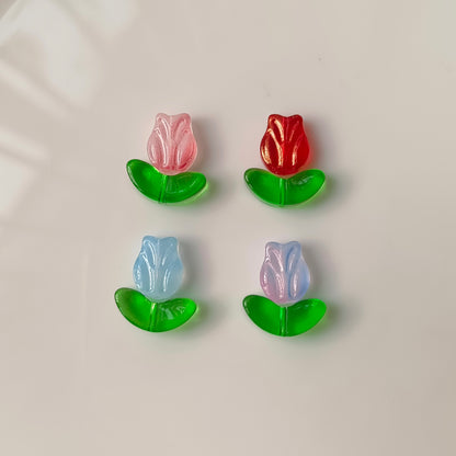 Glass Flowers with leaf