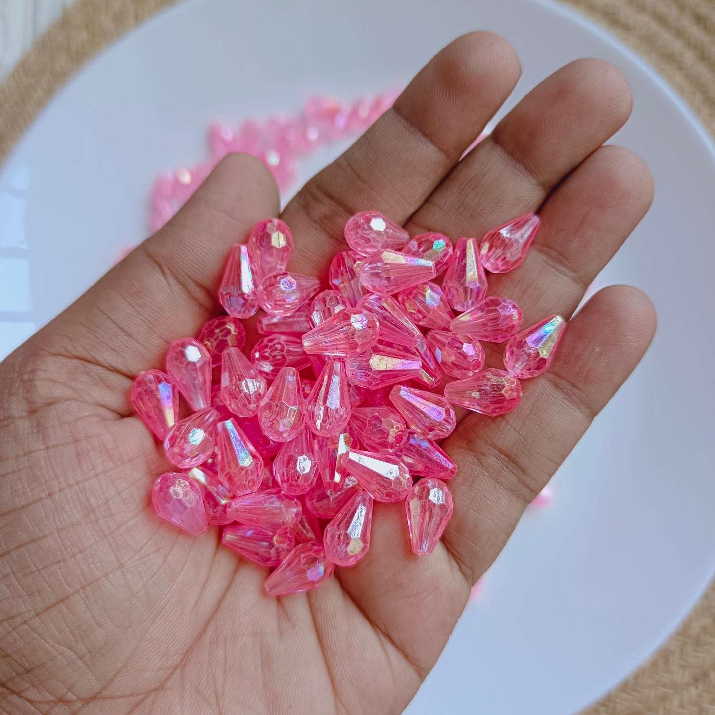 Teardrop Crystal beads (20 grams)