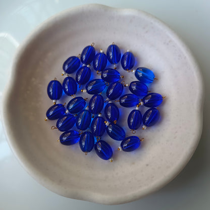 Oval Hanging Beads Glass Big(10 Pieces)