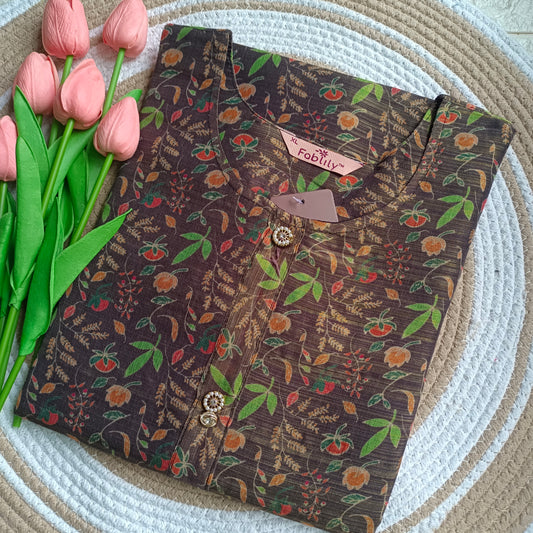 Fablily Tissue Sideopen Kurti