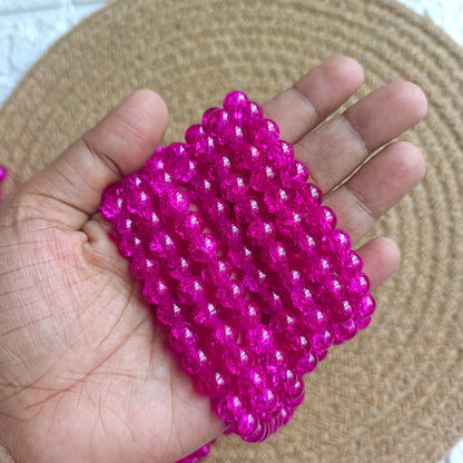 Crackle Beads Purple