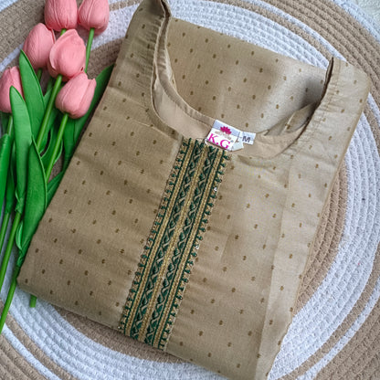 Tissue Side Open Kurti(Medium size)