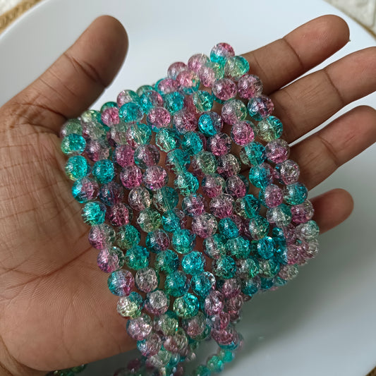 Crackle Beads 95 - 100 Beads 8mm