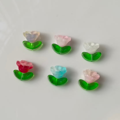 Glass Flowers with leaf