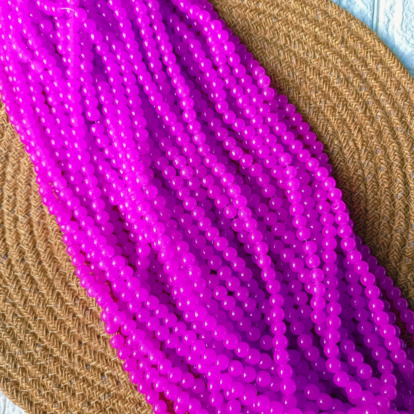 Glass Beads 8mm ( 95 - 100 beads)