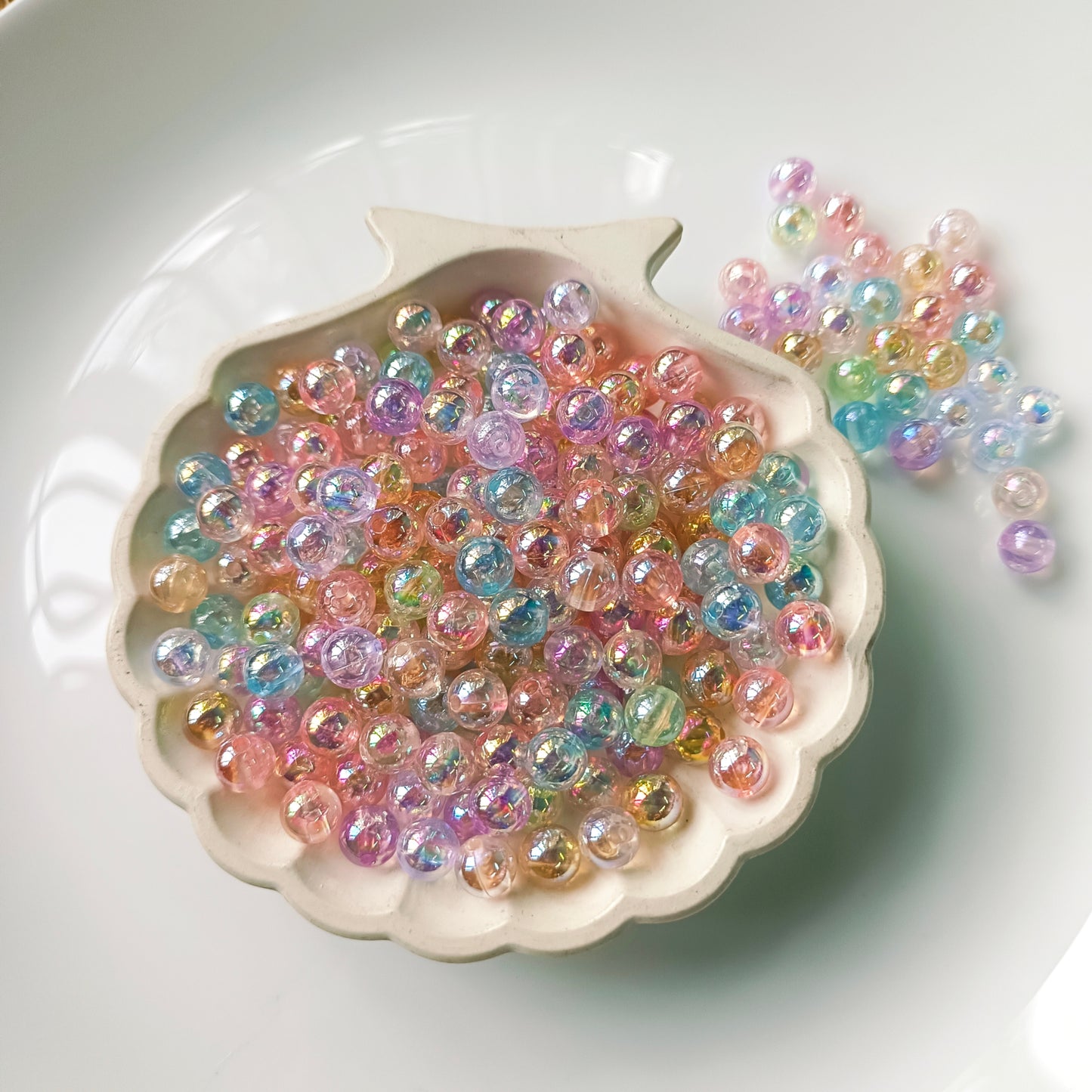 Shining Pastel Rainbow Beads ( 15 Grams )