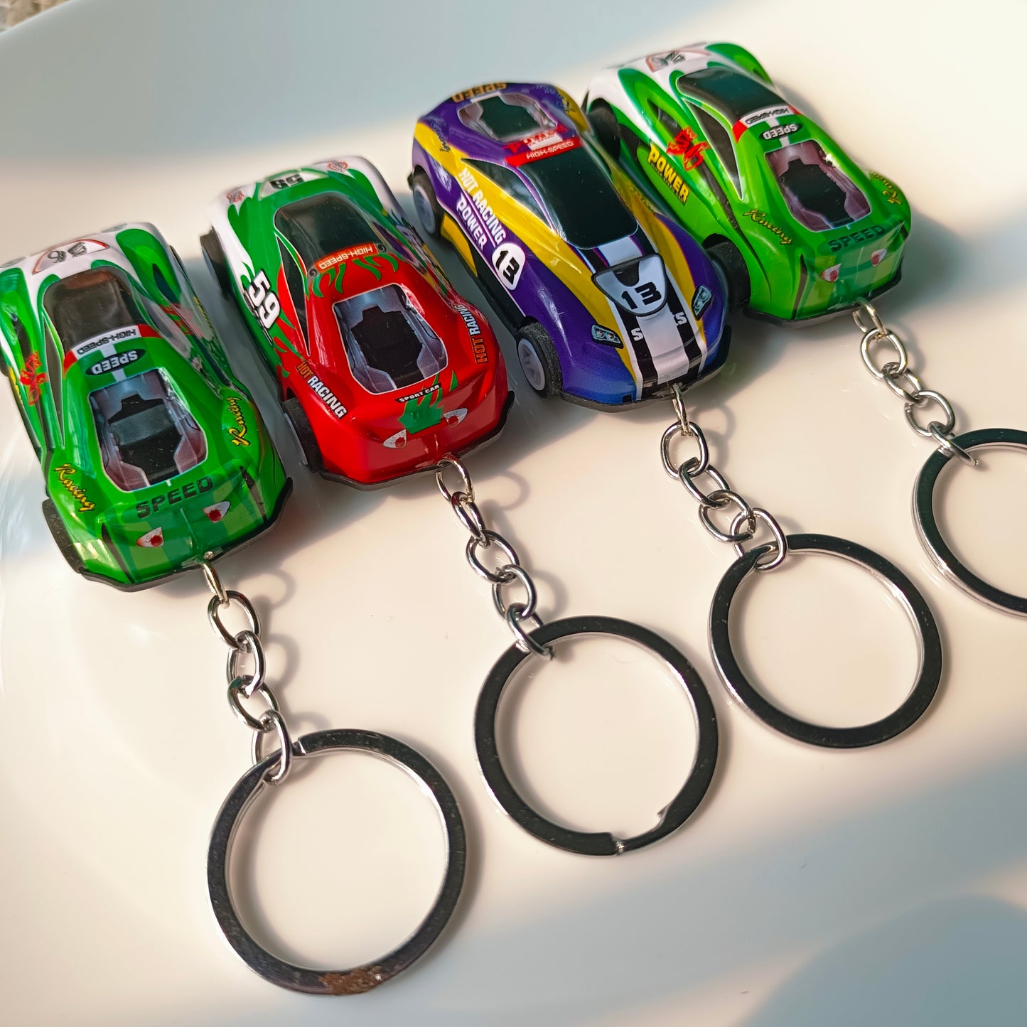 Pull back Car Keychain Metal Body