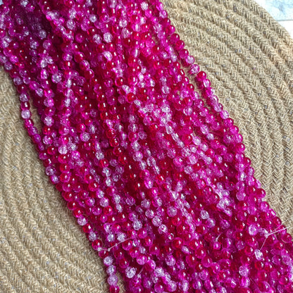 Dual Shades Crackle Beads
