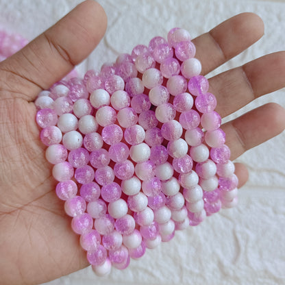 Milky Crackle Beads