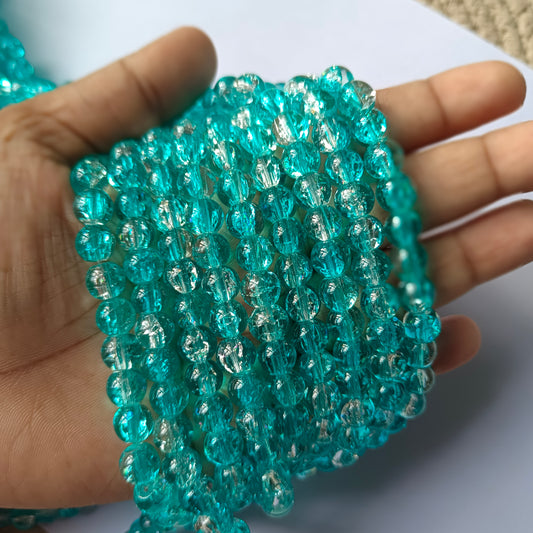 Dual Crackle Beads 8mm(95 -100 beads apx)
