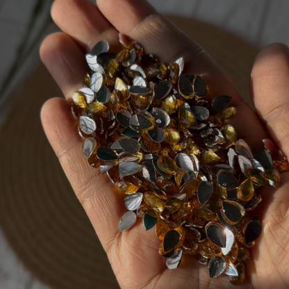 Drop Shaped Crystal Kundan Stones (10 Grams)