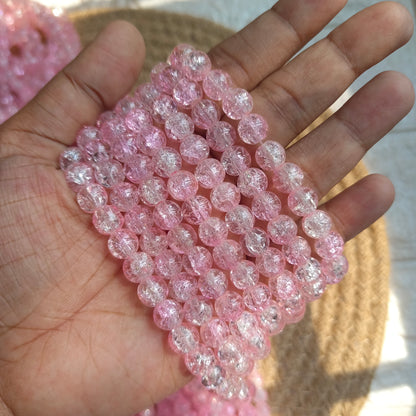 Dual Shades Crackle Beads