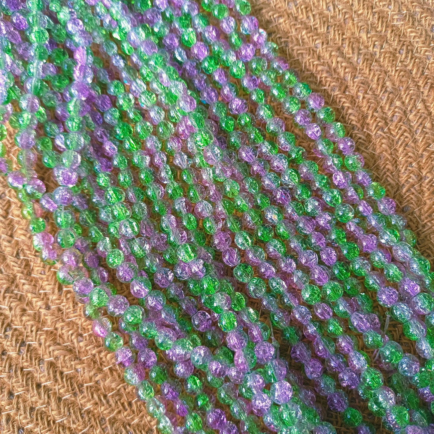 Crackle Beads 8mm (95- 100 beads)