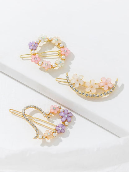 Sweetheart Floral Clips