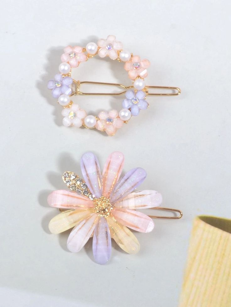 Sweetheart Floral Clips