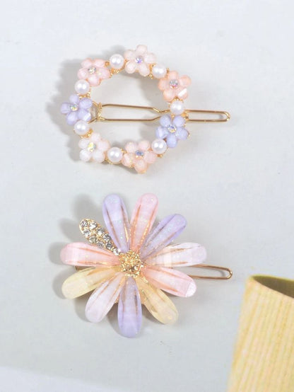 Sweetheart Floral Clips