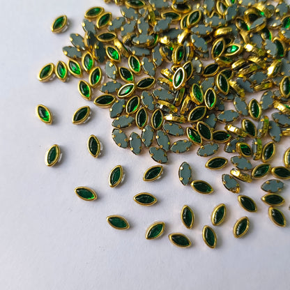 Kundan Stones 6k EYE(10 Grams)Dark green