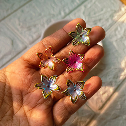 Rainbow Glitter Flowers (10 Grams )