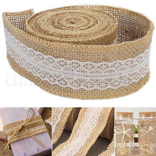 Jute Burlap Lace(1 Roll)