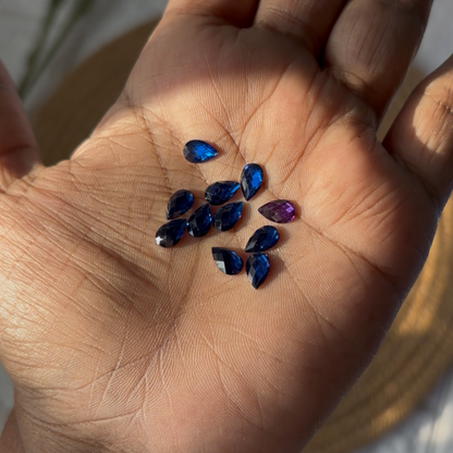 Drop Shaped Crystal Kundan Stones (10 Grams)