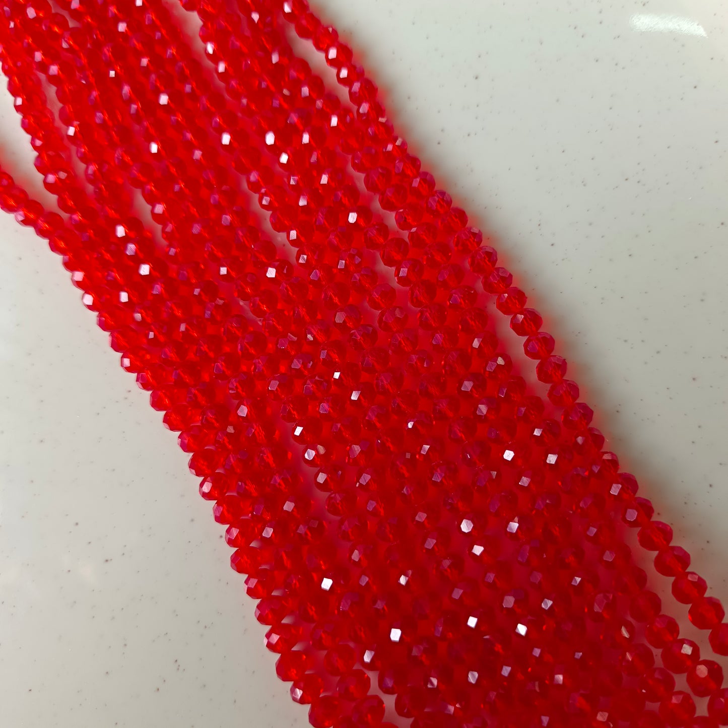 Crystal Beads Red  6mm