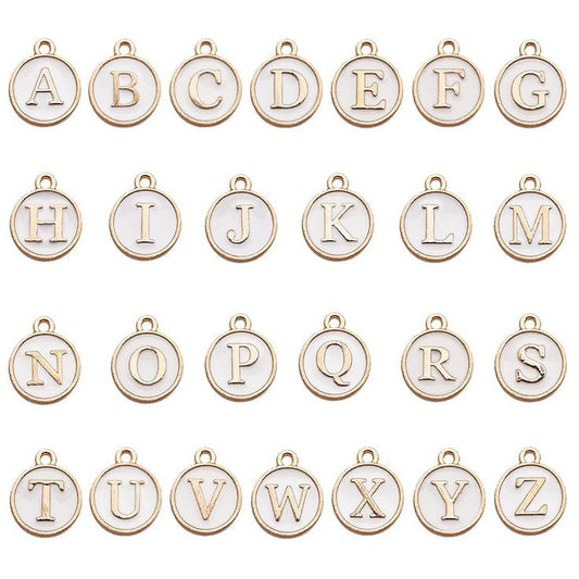 Alphabet Charms White